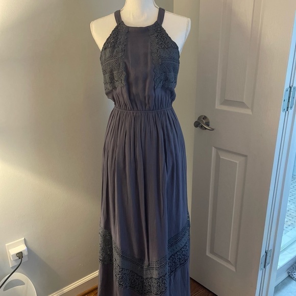 Altar’d State Maxi Dress Dusty Blue size S lined - Picture 1 of 12